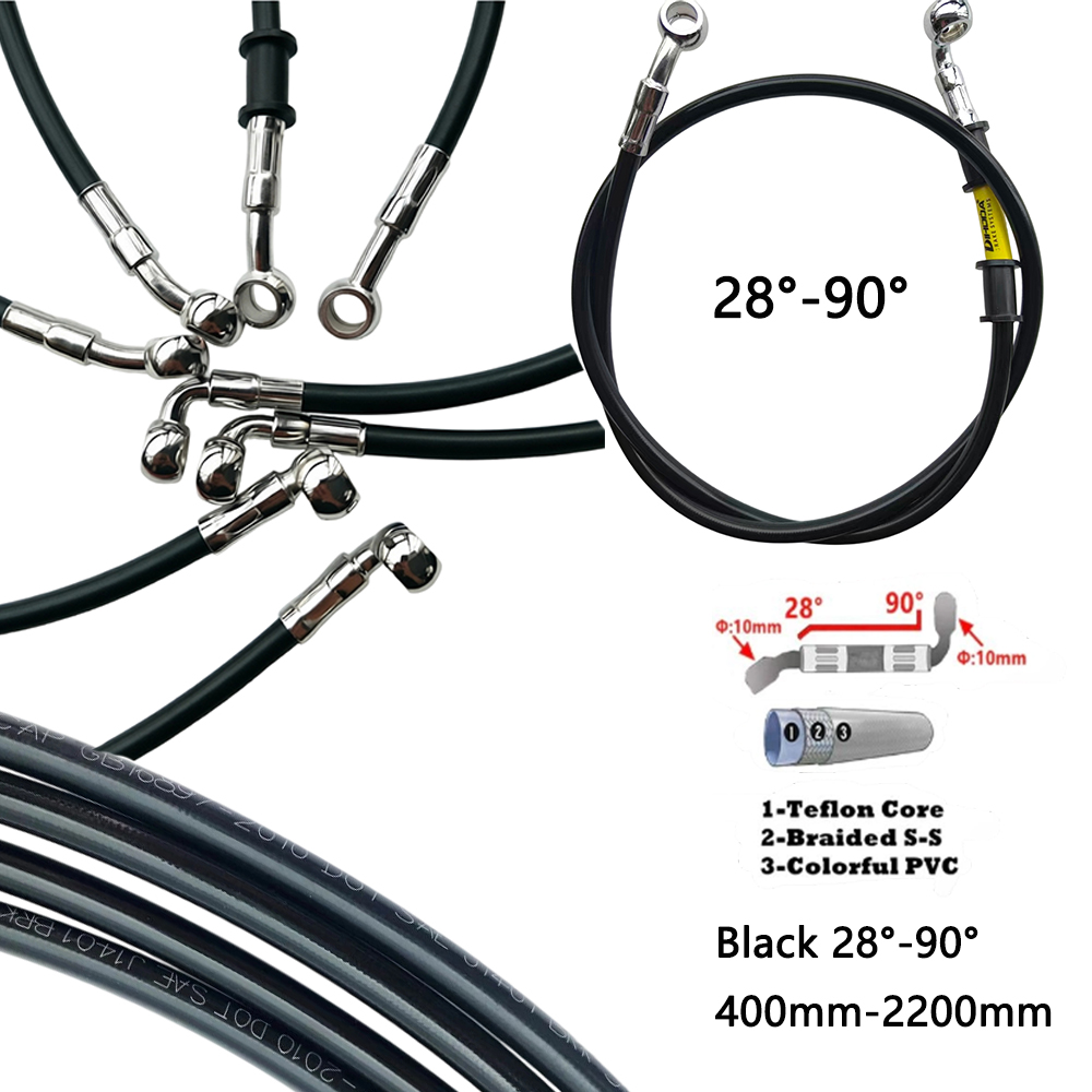 Noir 28 ° -90 °   Tuyau de fre - Motorcycle Brake Cable avis et prix